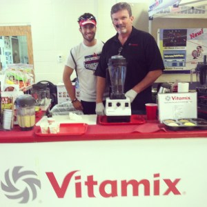 Guest starring at the Vitamix booth.  Ironman Lake Stevens 70.3 Expo, July 2013.