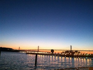 Beautiful sunrise over the Bay Bridge. Great way to start the day. 