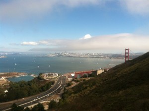 Beautiful view from the SCA Trail in Sausalito.