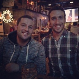 Enjoying some drinks at Houston Hall 