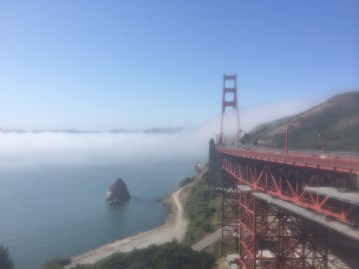 From the Vista Point on the Marin side of the bridge.