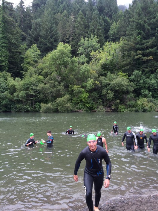 Taking a dip before my wave 