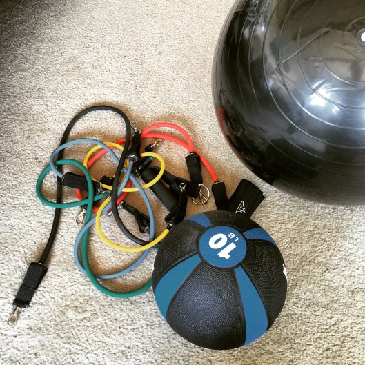 My makeshift home gym.